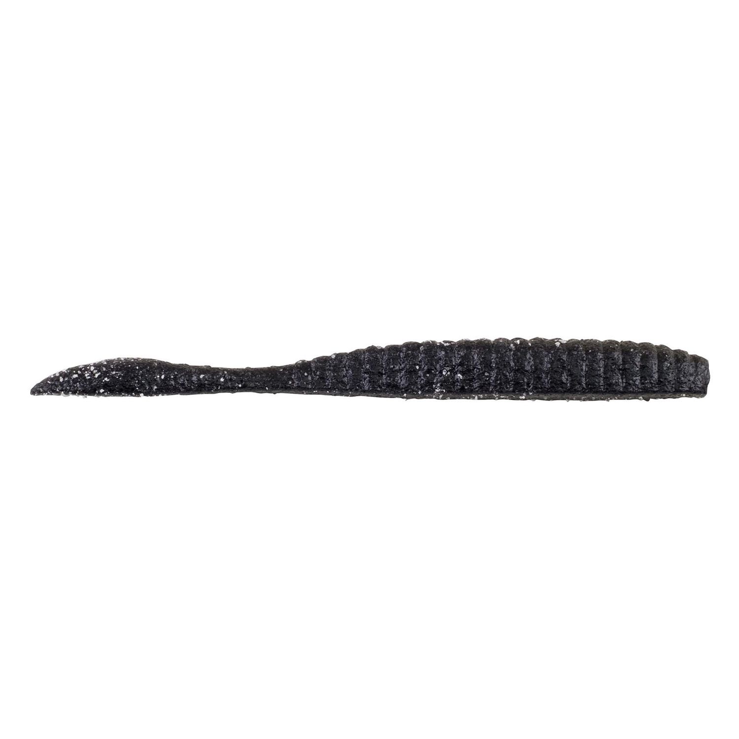 PowerBait MaxScent Flat Worm, Color: black, Length: 4.5"