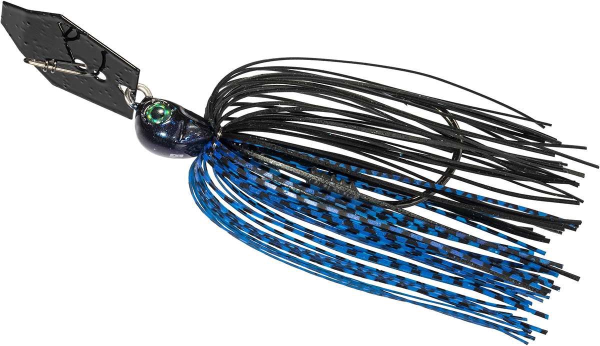 CHATTERBAIT ELITE EVO, Color: BLACK/BLUE, Weight: 3/8 oz