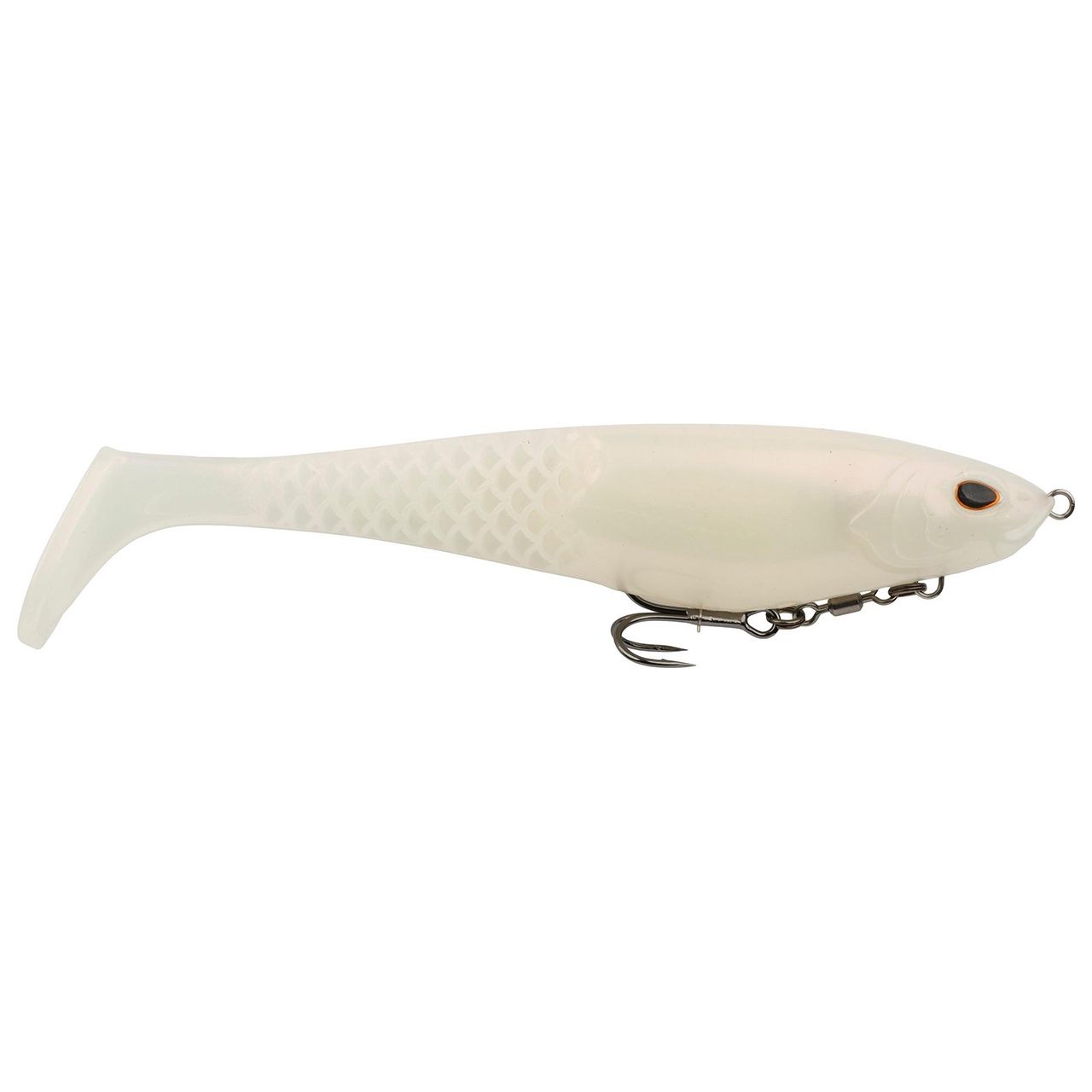 PowerBait CullShad, Color: albino, Length: 8"