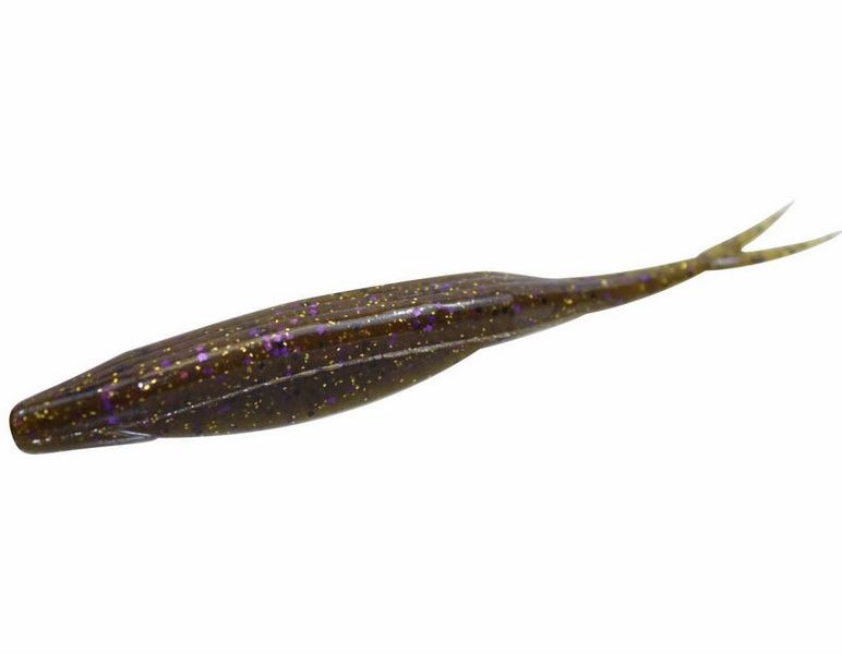 Zoom Salty Super Fluke 5" Jerk Baits 10-Pack, Color: green pumpkin