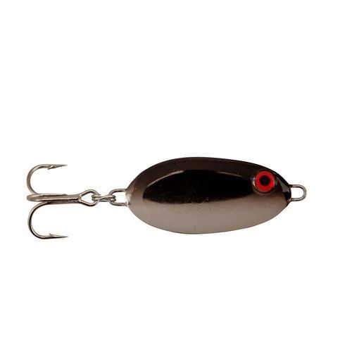 Bomber Slab Jigging Spoon - Metachrome/Black Back 4, Color: metachrome,black back, Weight: 7/8 oz