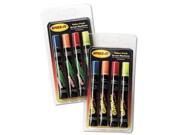 Dip-N-Glo Scented Marker Set 6", Color: Chartreuse, Fire Red, Orange, Blue