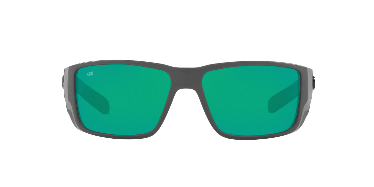 Costa Del Mar Blackfin Pro 580G Polarized Sunglasses in Matte Gray Frame/Green Mirror Lens