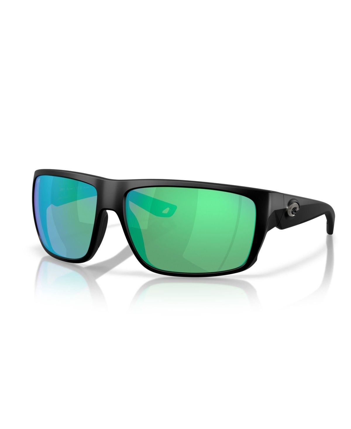 Costa Del Mar Fly Line 580G Polarized Sunglasses in Matte Black Frame/Green Mirror Lens