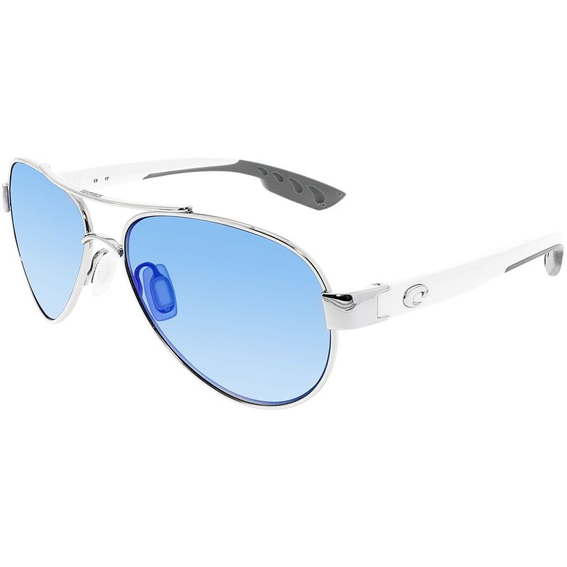 Costa Del Mar Loreto Sunglasses 400605 - 21 Palladium - Blue Mir 580p Women Grey Pilot