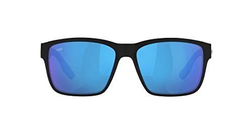 Costa Del Mar Paunch Sunglasses 904901 - Black - Blue Mirror 580g Men Square