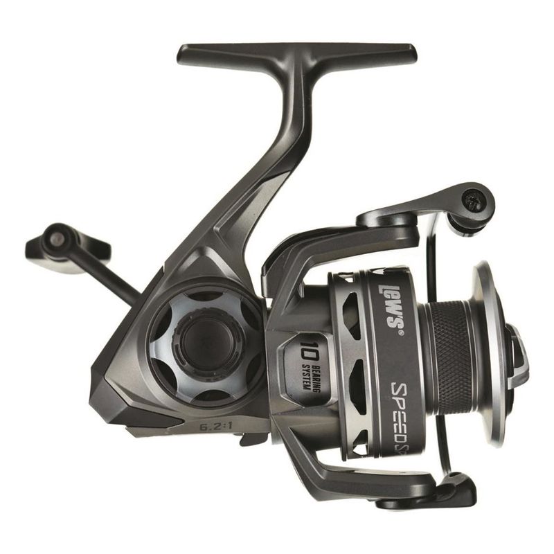 Lew's Speed Spin Spinning Reel, SZ 75 Reel, 8+1 Bearings, 5.2-1 Ratio, Graphite Frame and Sideplate, Solid Brass Speed Gears, Speed Lube, Multi-Disc D