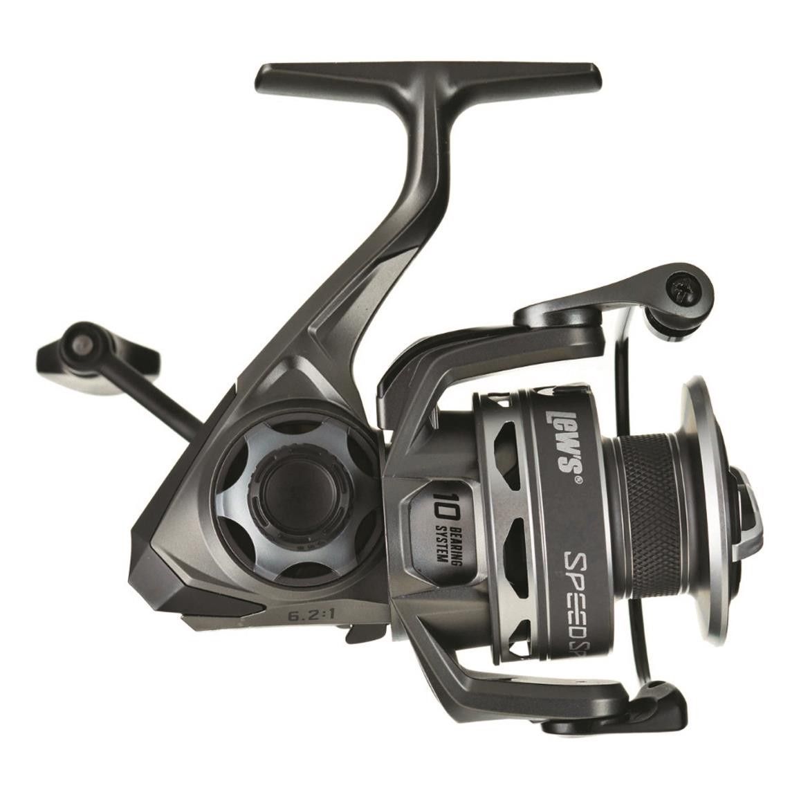 Lew's Speed Spin Spinning Reel, SZ 200 Reel, 9+1 Bearings, 6.2-1 Ratio, Graphite Frame and Sideplate, Solid Brass Speed Gears, Speed Lube, Multi-Disc