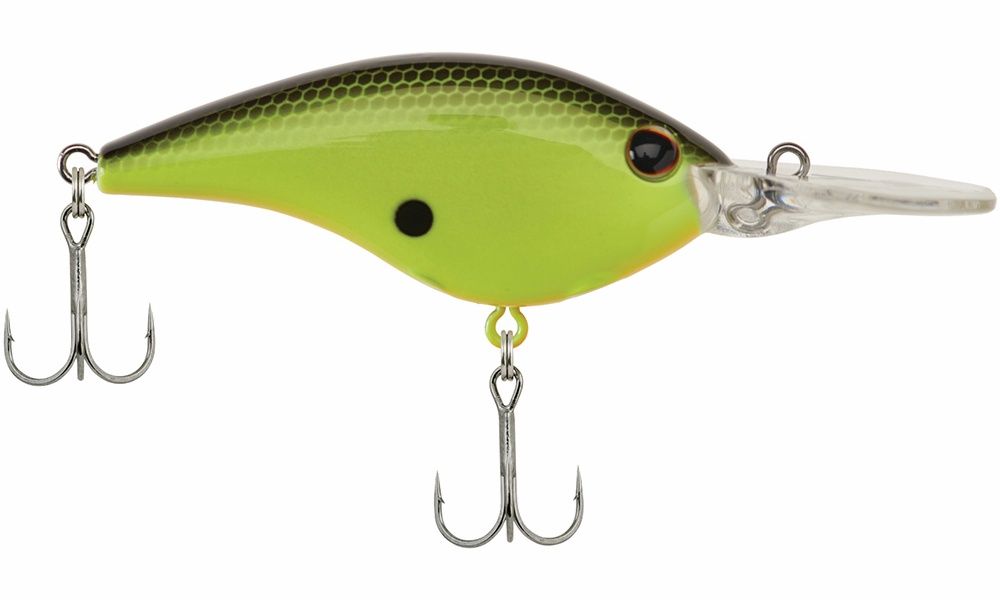 Berkley Frittside Hard Bait, Crankbait, 7, Color: Black Chartreuse, Weight: 028632788769