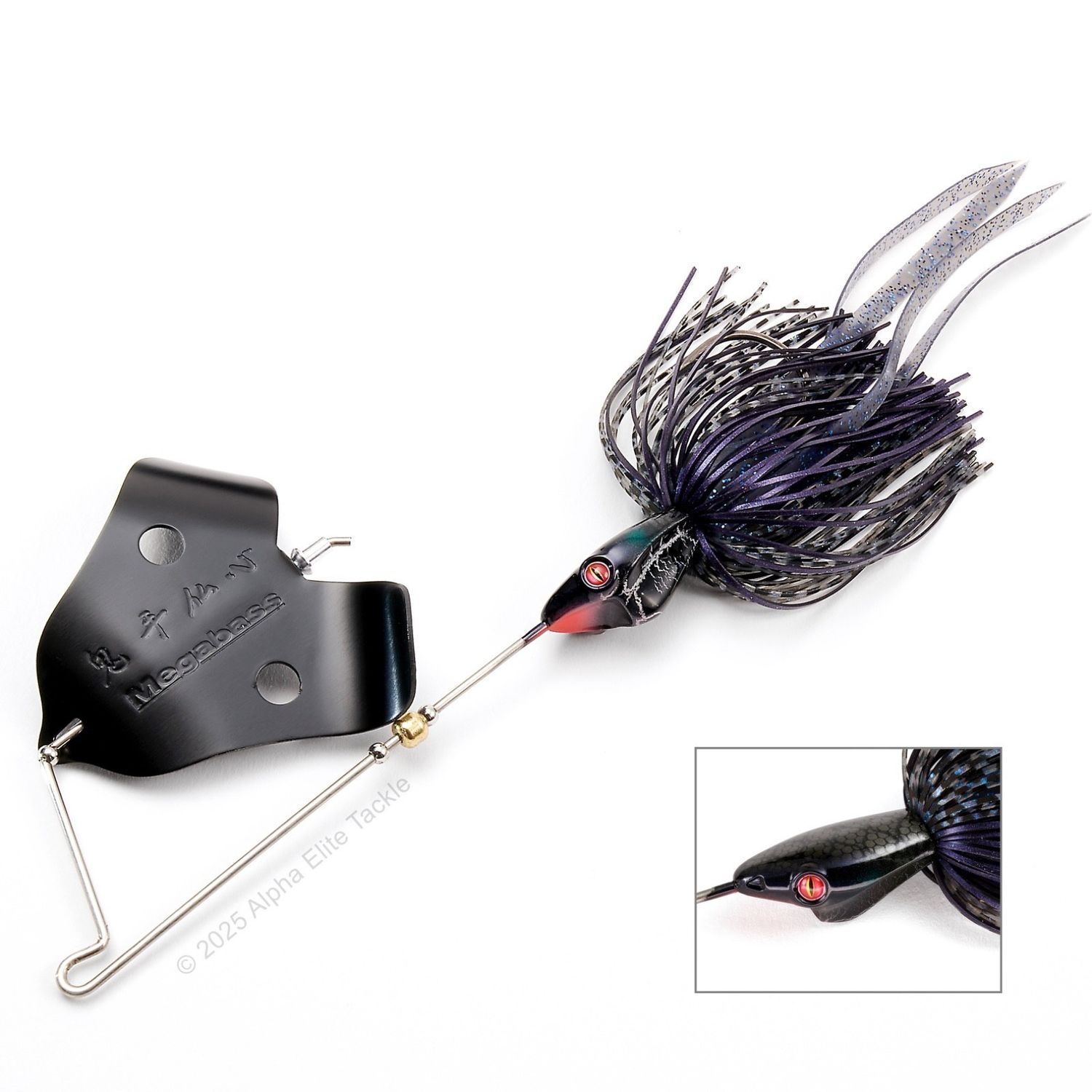 Megabass Jamaica Boa Buzzbait, 1/2 Oz, Color: Black Mamba