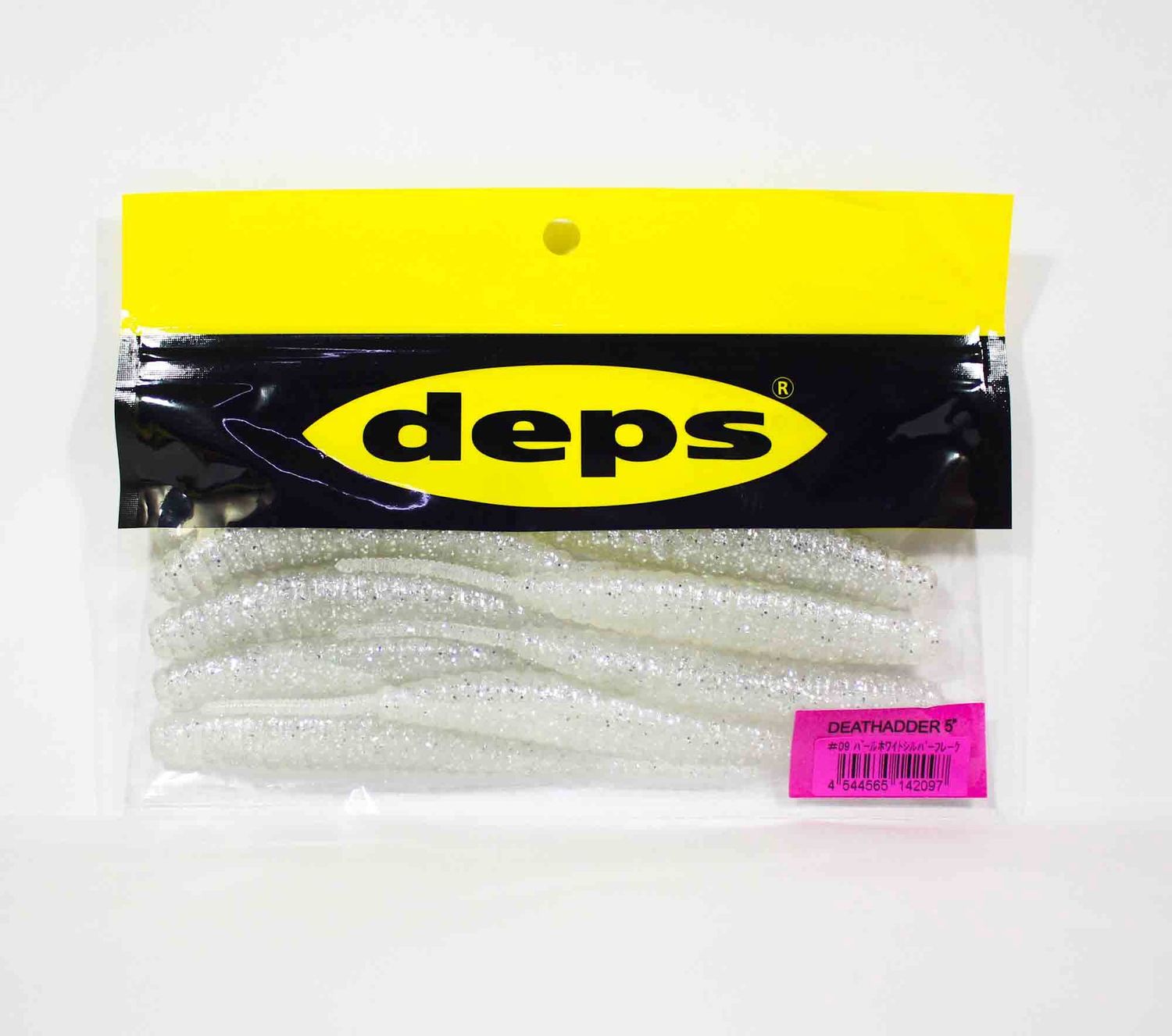 Deps Death Adder 5", Color: Pearl / White Silver Flake