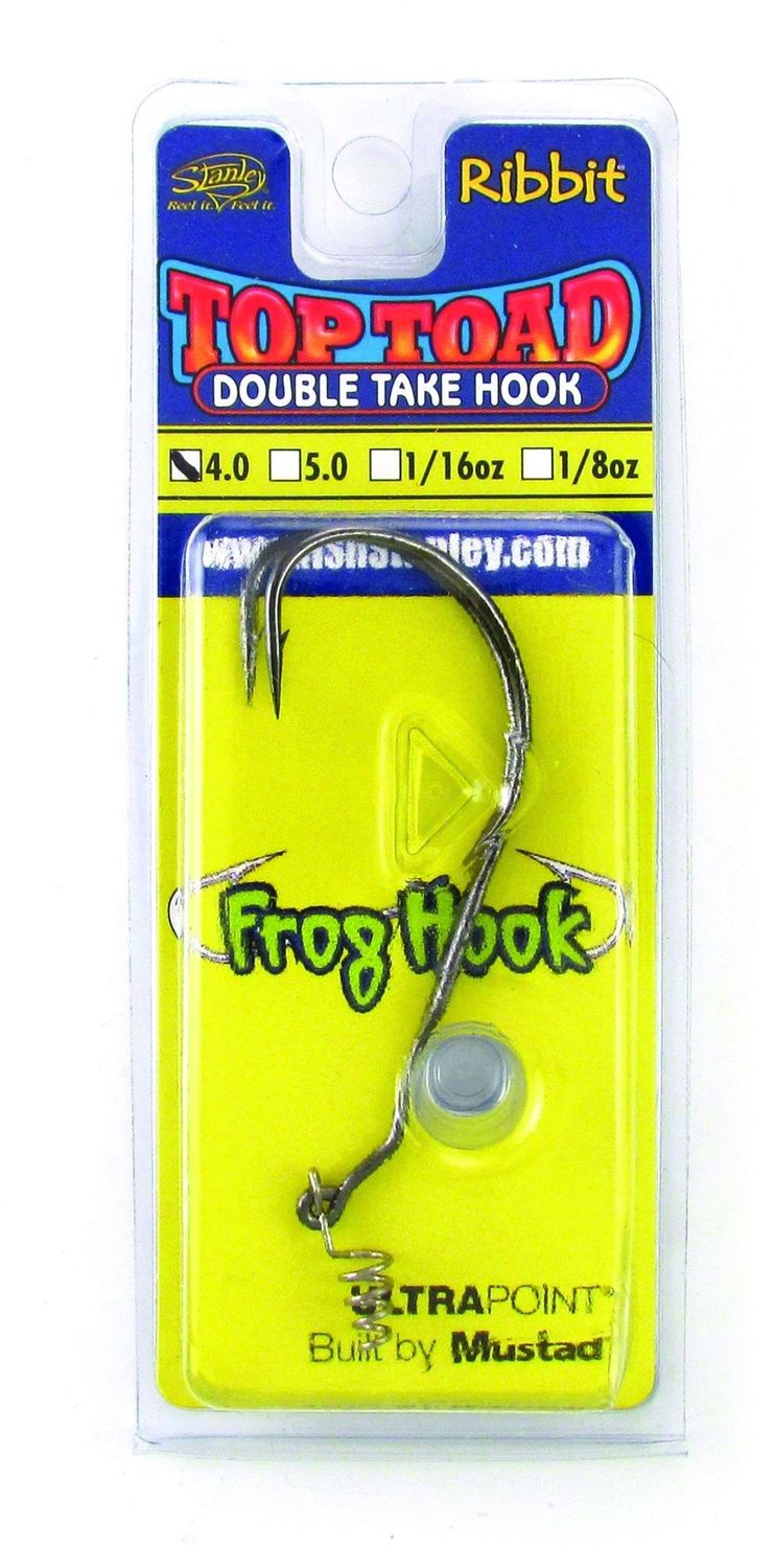 Ribbit Top Toad Double Take Hook (1-pack), Size: 4/0, Weight: unweighted