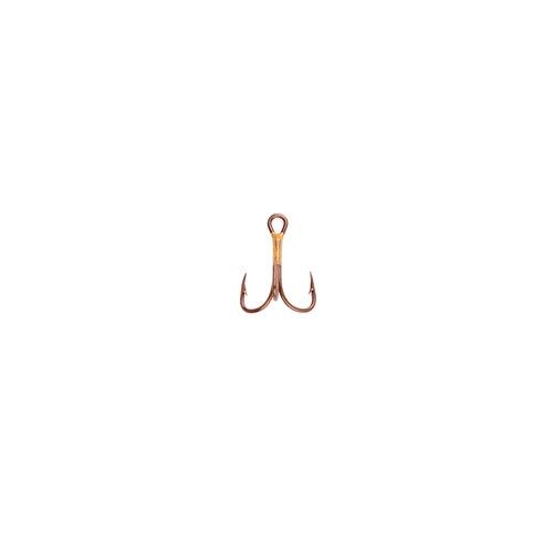 Eagle Claw 2x Double and Treble Hook, Curved Point, Regular Shank, Bronze, a-Pack Hooks 374A-10