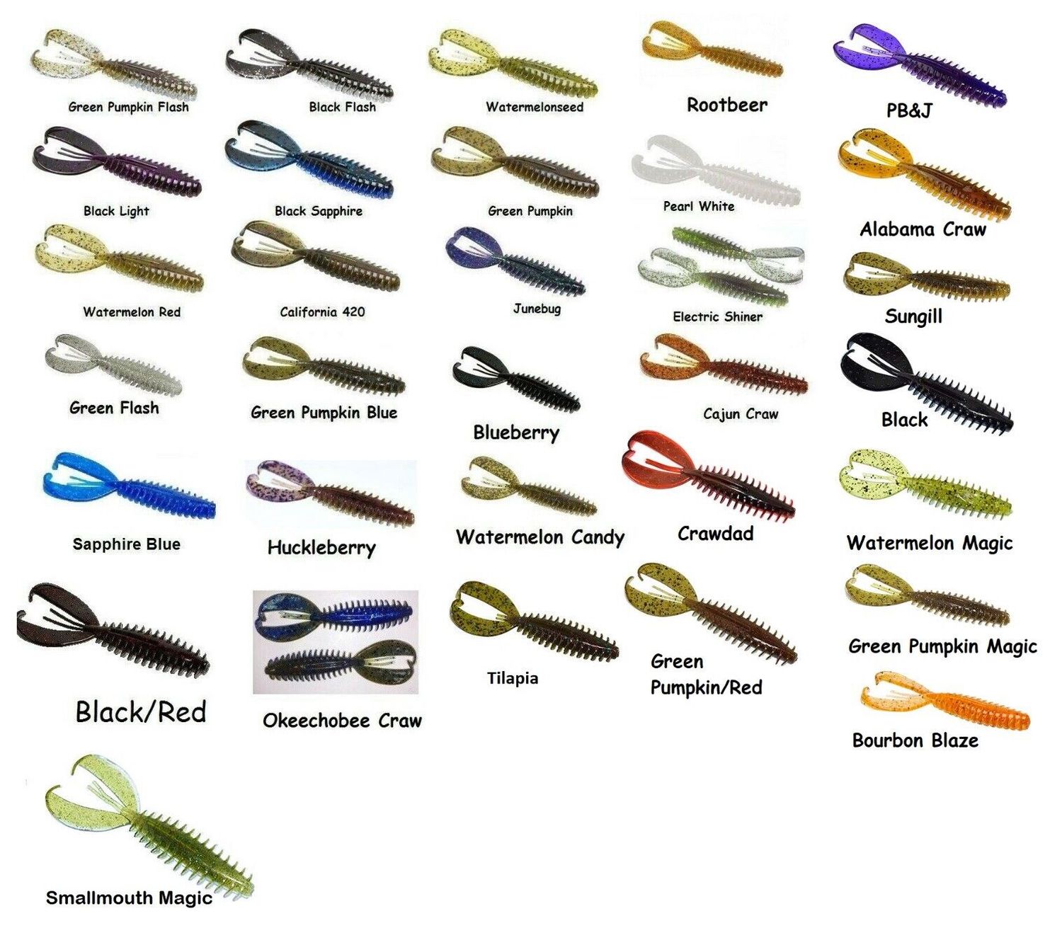 Zoom Z-Craw, 6 Pack, 4.5in, Watermelon Magic, 127283X
