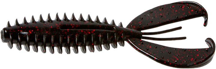 Zoom Z-Craw Jr, 8 Pack, 3.5in, Black Red Glitter, 130001