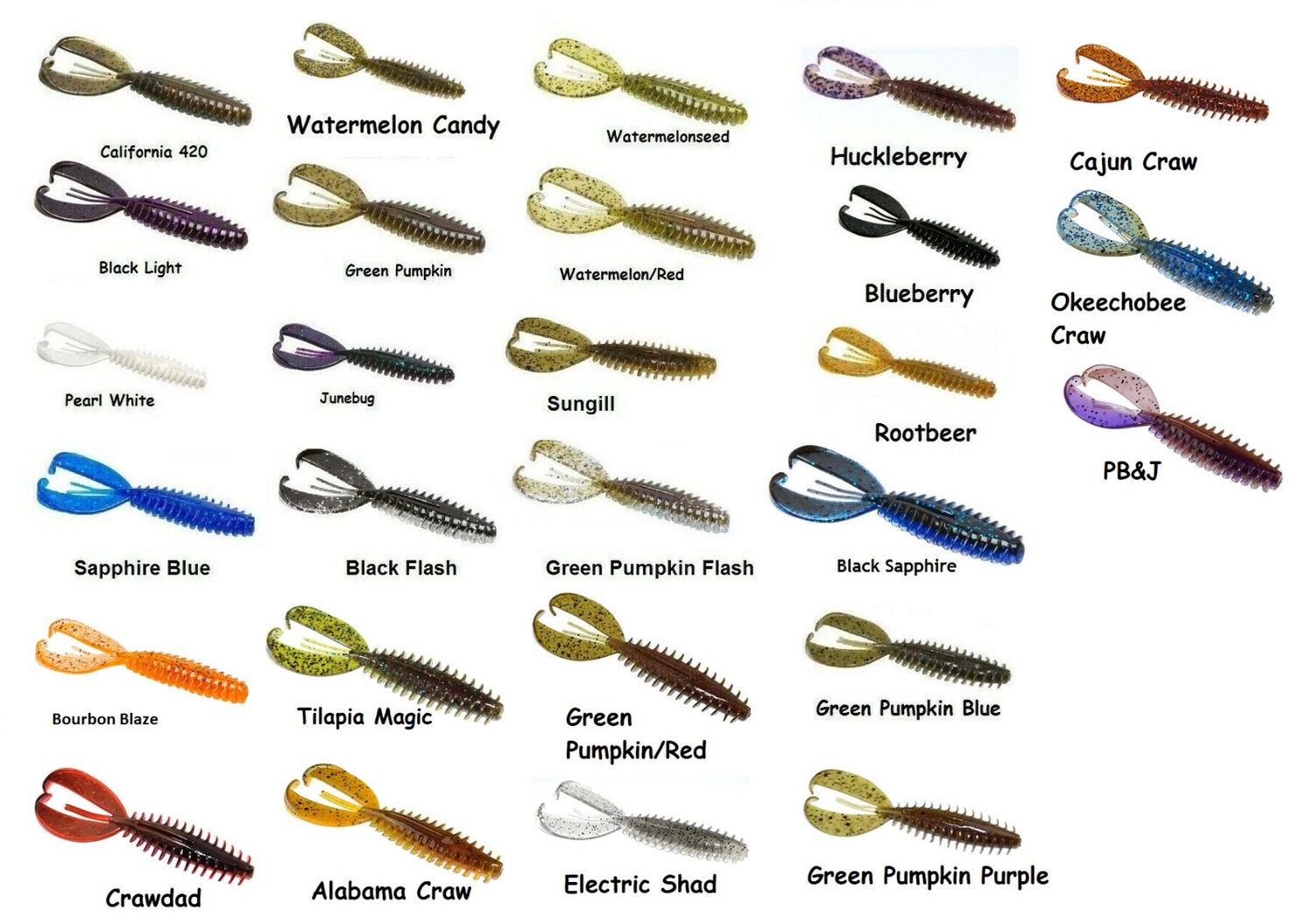 Zoom Z-Craw Jr, 8 Pack, 3.5in, Watermelon Magic, 130283X