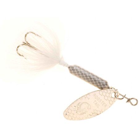 Yakima Bait Worden S Original Rooster Tail Inline Spinnerbait Fishing Lure Chrome &amp; White 1/4 Oz