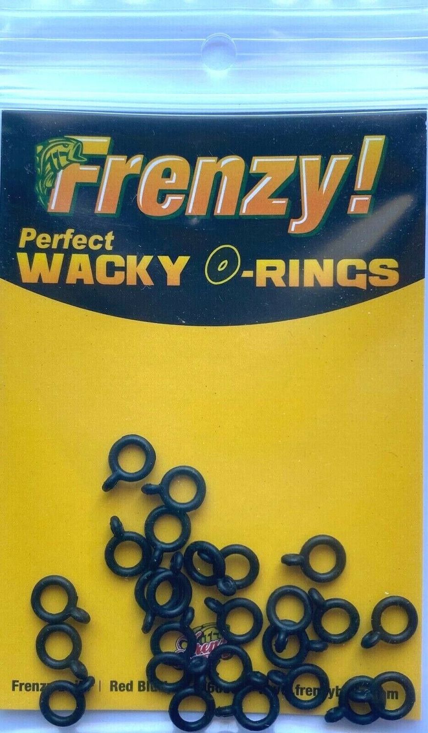 Frenzy Baits Wacky Perfect O-Ring for Wacky &amp; Neko Rig (25 Pack) - Choose Size