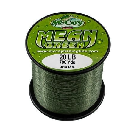 McCoy Mean Green Premium CoPolymer Monofilament Fishing Line (20lb Test (.018 Dia) - 700 Yards)