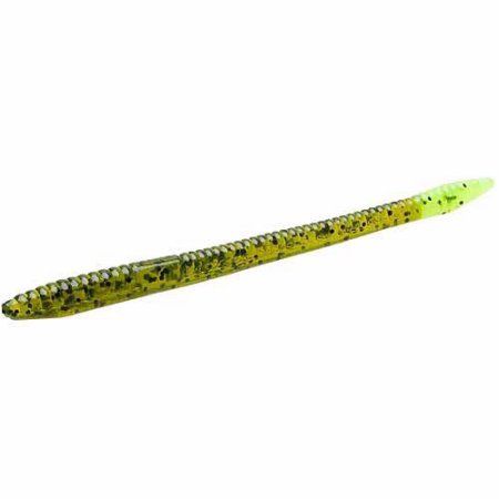 Zoom Finesse Worm, 20 Pack, 4.5in, Watermelon/Chart, 4051