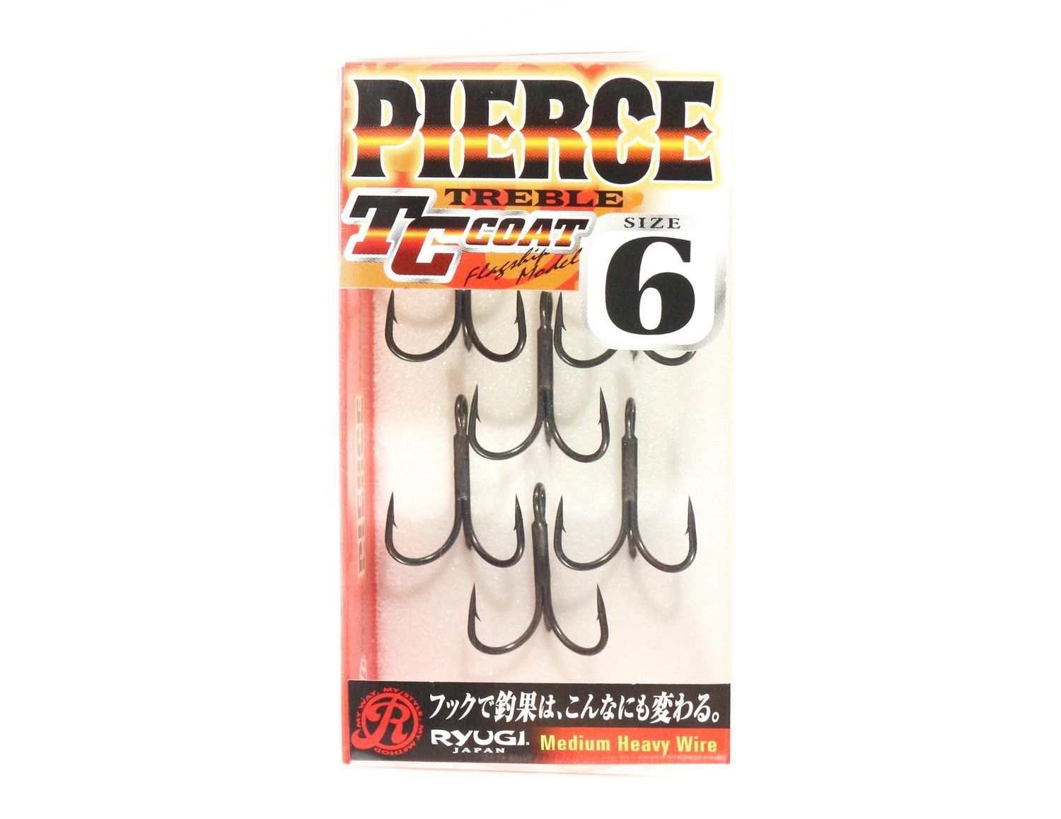 Ryugi HPT044 Pierce Mittelschwere Drillinge, Größe 6 (1680)