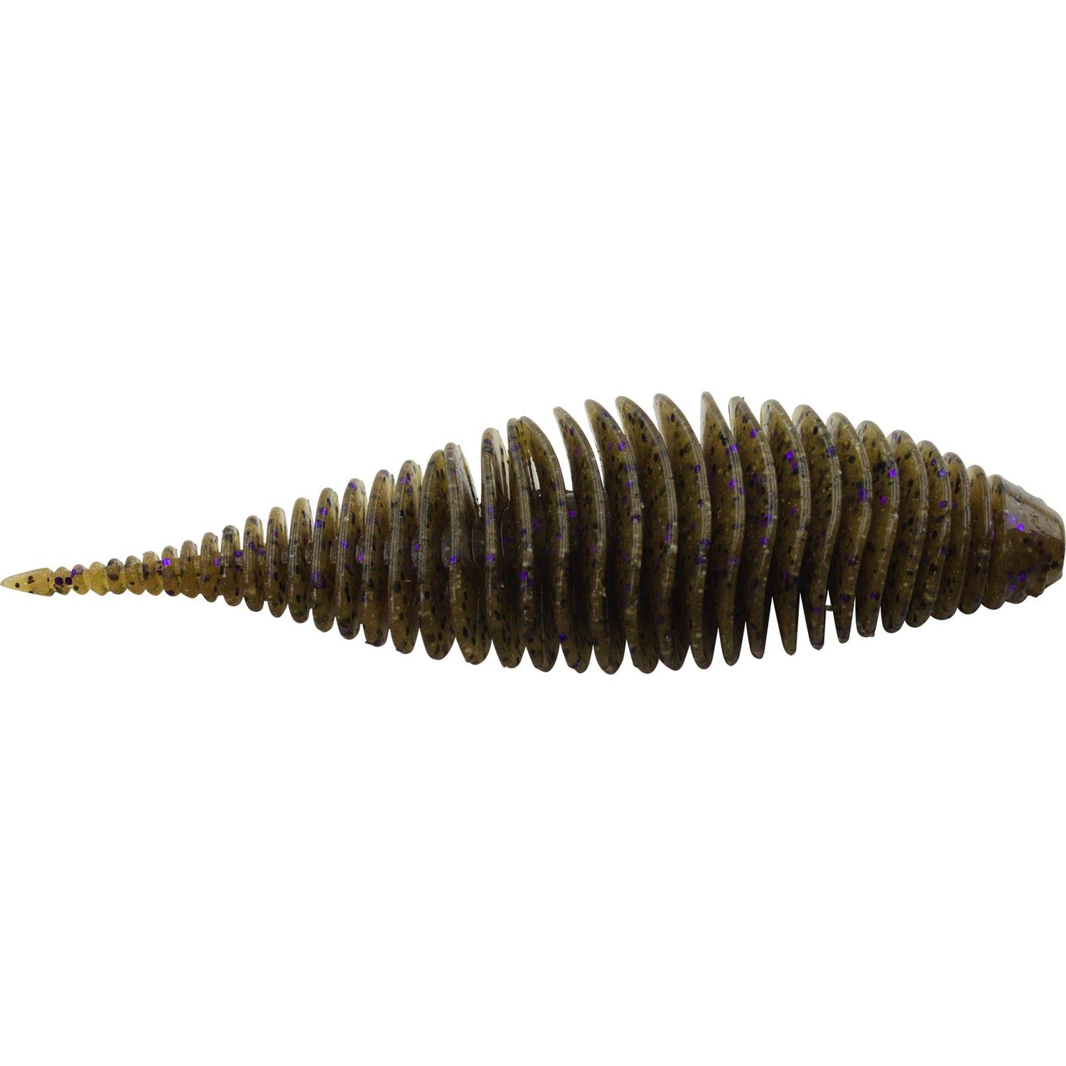 Geecrack Bellows Shad Soft Bait | Green Pumpkin; 3.8 in.