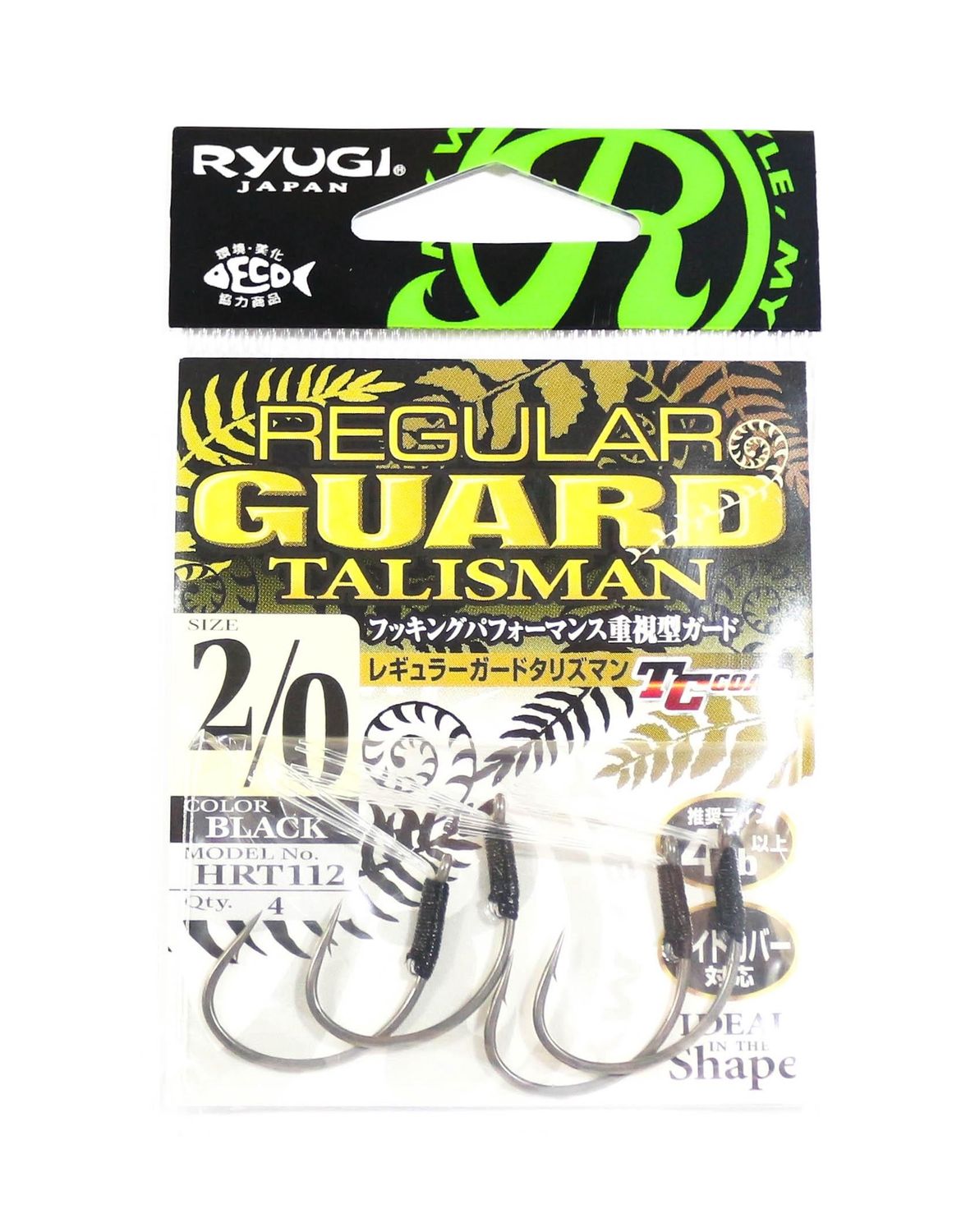 Ryugi HRT112 Talisman-Haken Mit Normalem Schutz, Größe 2/0 (6401)