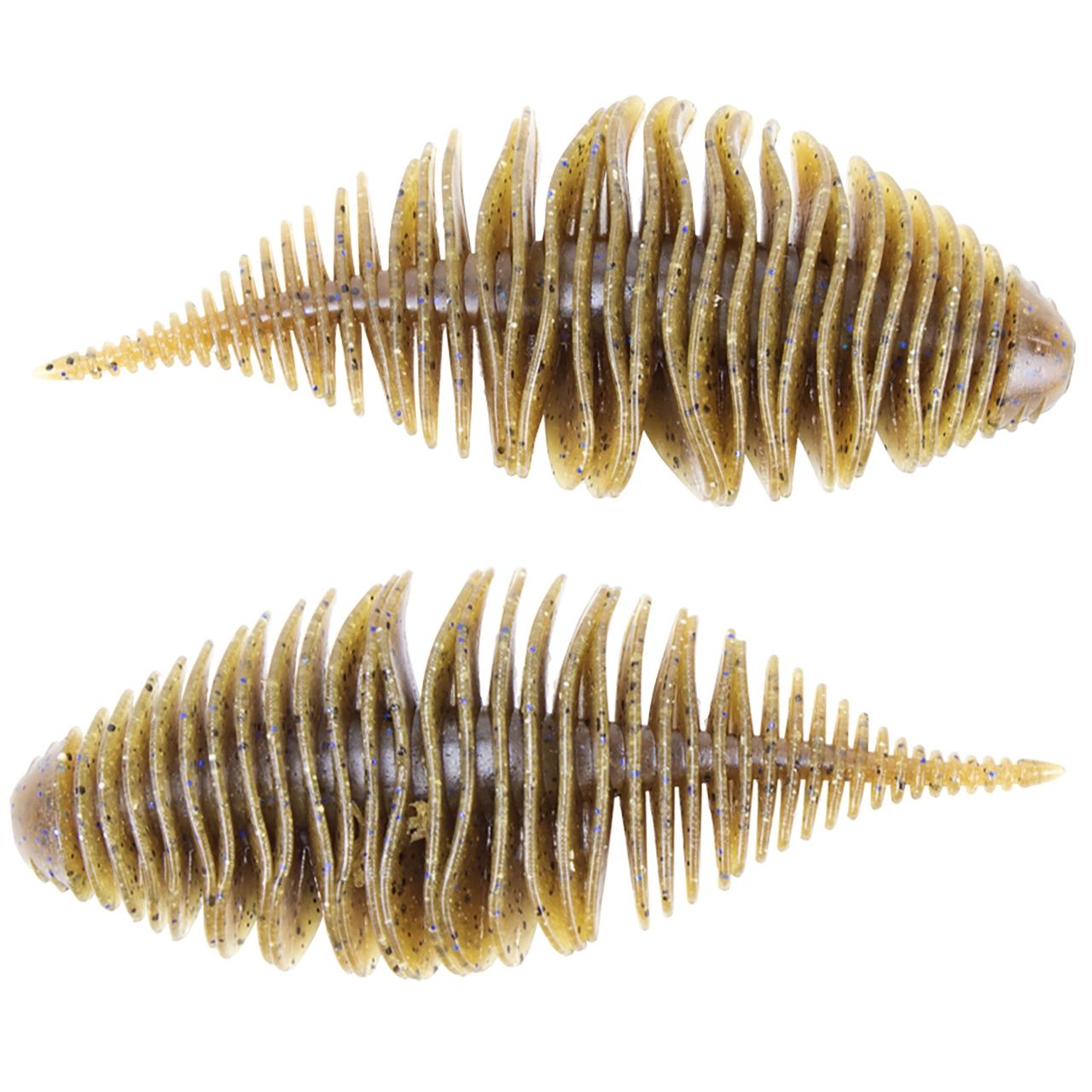 Geecrack Bellows Gill Soft Bait | Green Pumpkin Blue Flake; 3.8 in.