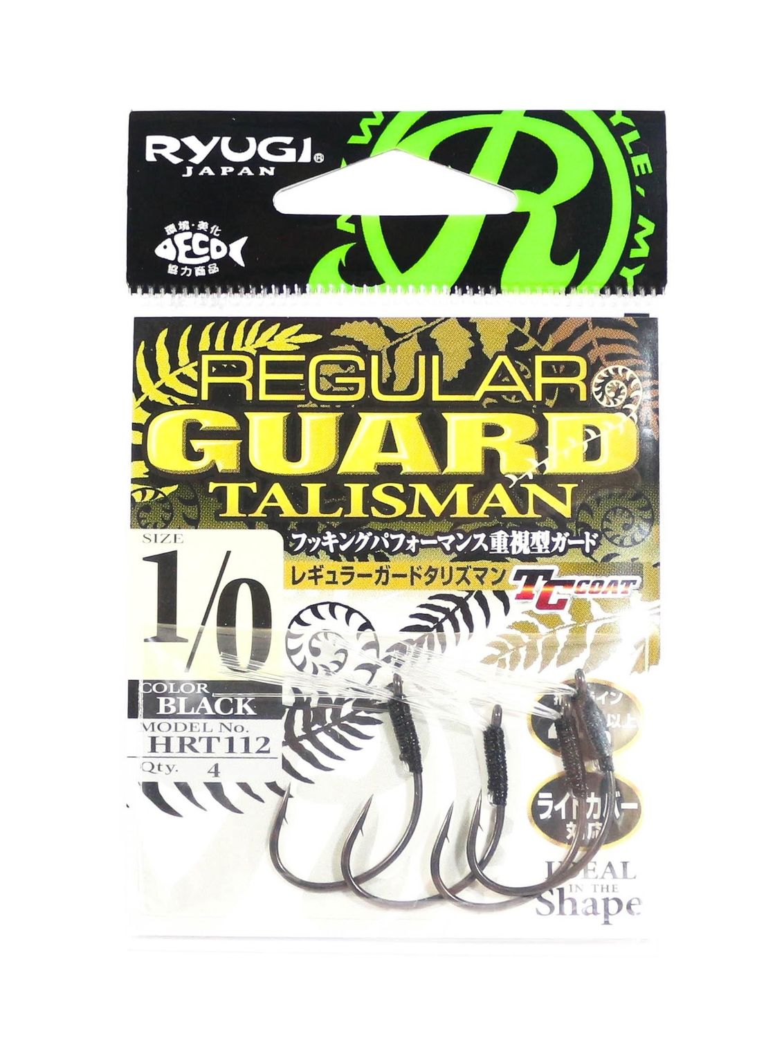 Ryugi HRT112 Talisman-Haken Mit Normalem Schutz, Größe 1/0 (6395)