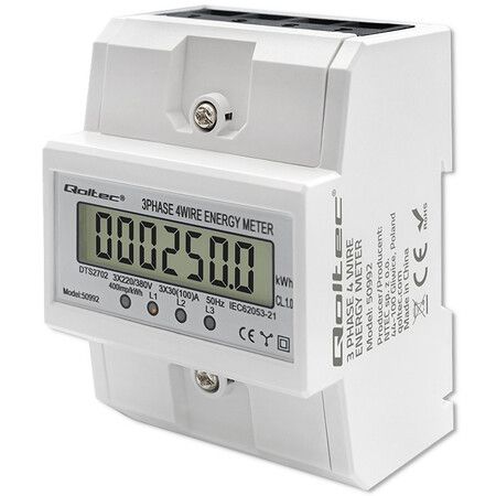 Trójfazowy elektroniczny licznik QOLTEC