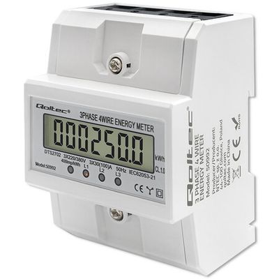 Trójfazowy elektroniczny licznik QOLTEC Trójfazowy elektroniczny licznik QOLTEC