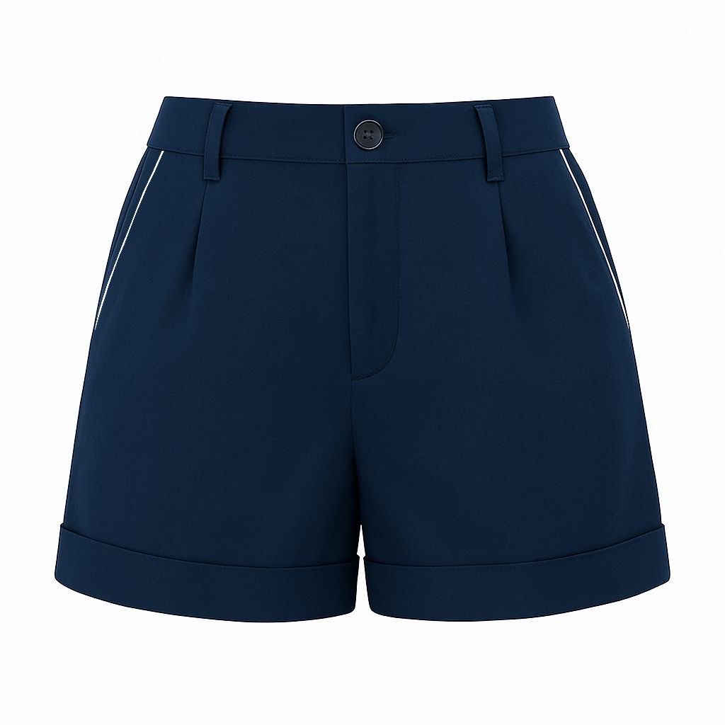 Short Standard Femme Bleu Marin (blanc)