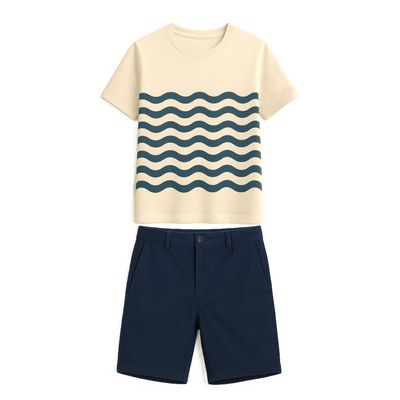 Uniforme Homme Standard Fit Crème,bleu
