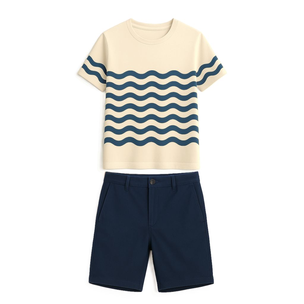 Uniforme Homme Standard Crème,bleu