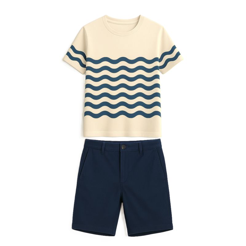 Uniforme Homme Standard Crème,bleu