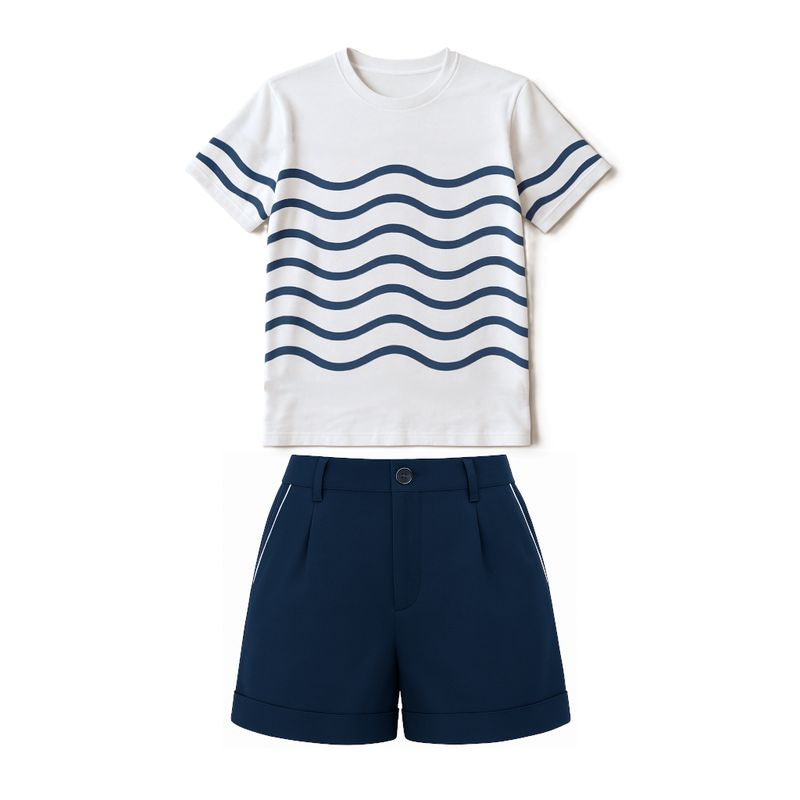 Women's Uniform Fine White,Blue