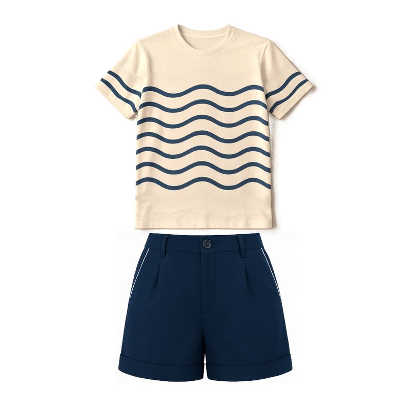 Women's Uniform Fine Cream,Blue