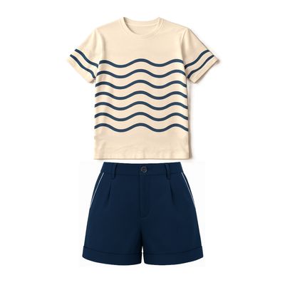 Uniforme Femme Fine Crème,bleu