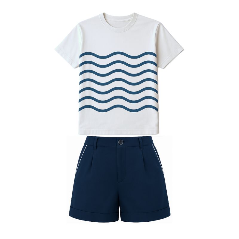 Women's Uniform Fine Fit White,Blue