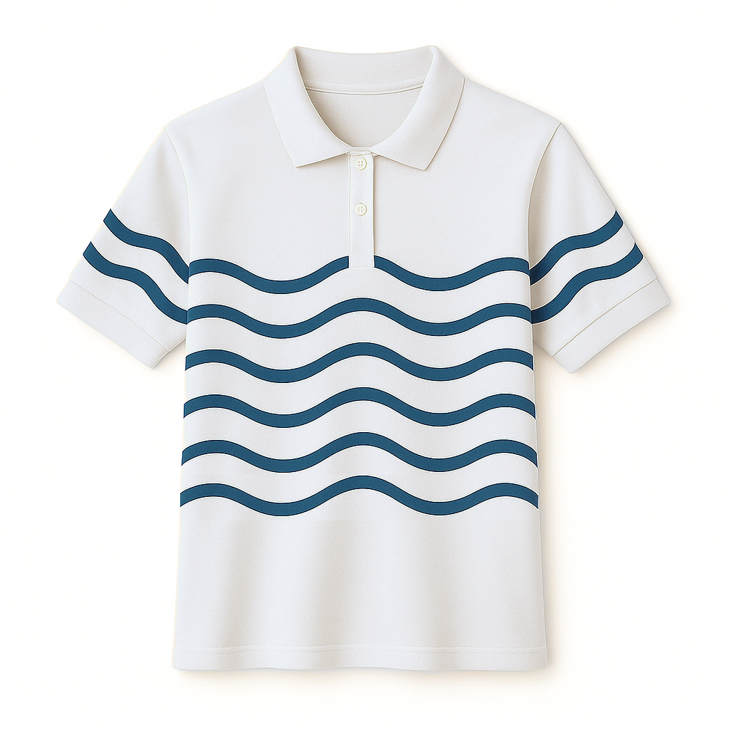 Uniforme Femme Polo Fine Blanc,bleu