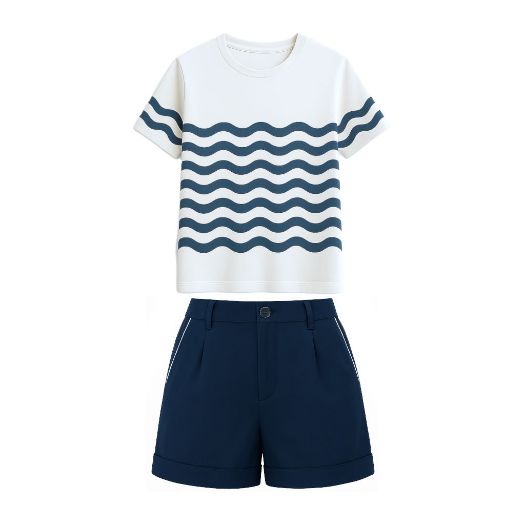 Uniforme Femme Standard Blanc,bleu