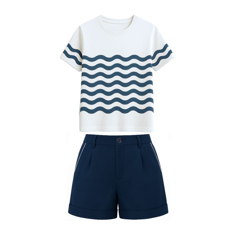 Uniforme Femme Standard Blanc,bleu