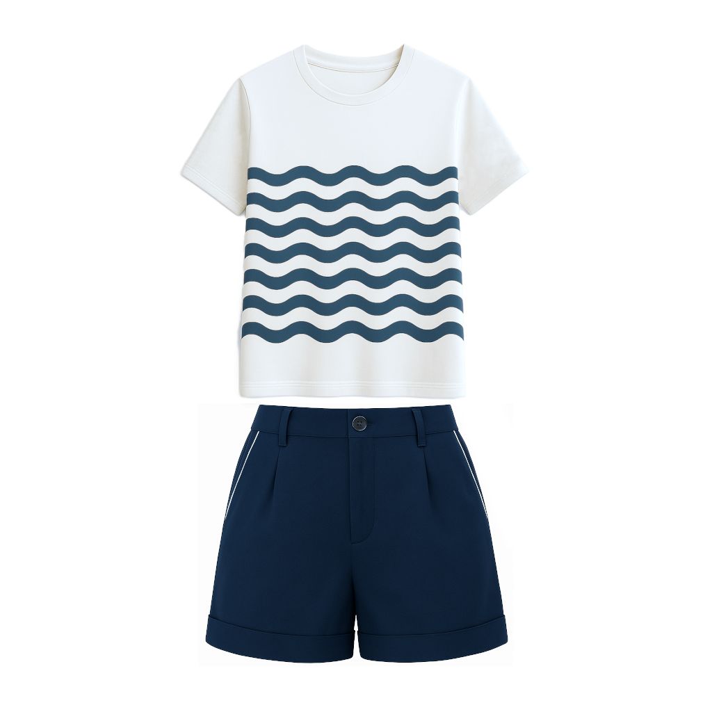 Uniforme Femme Standard Fit Blanc,bleu