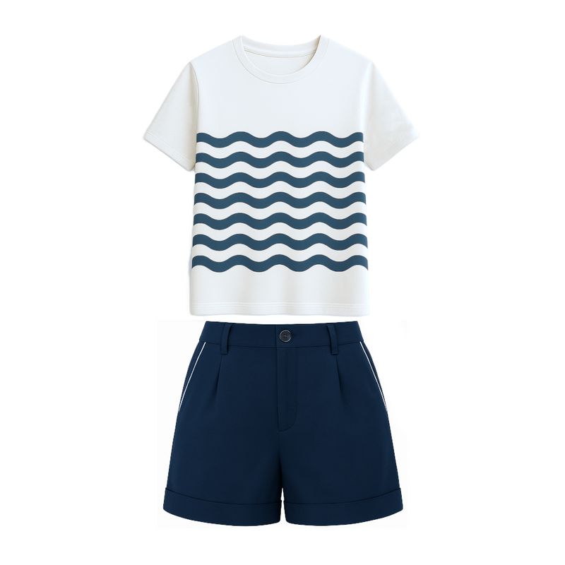 Uniforme Femme Standard Fit Blanc,bleu