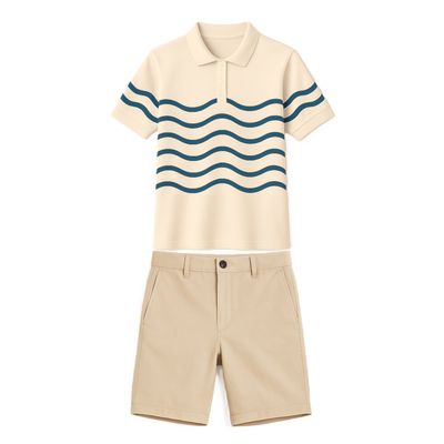 Uniforme Homme Polo Fine Crème,beige