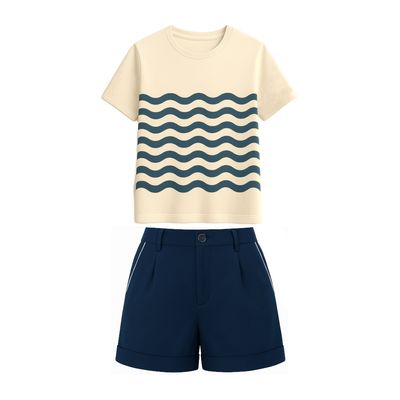 Uniforme Femme Standard Fit Crème,bleu