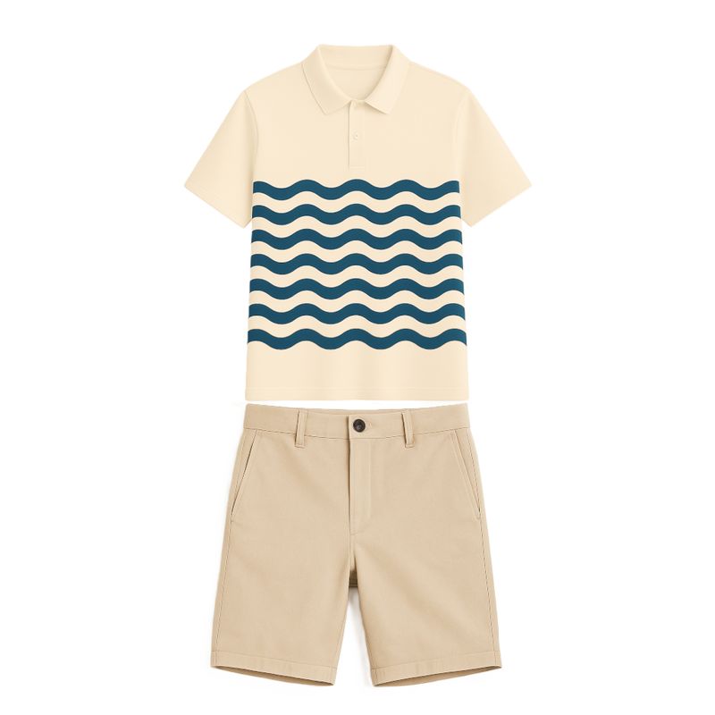 Uniforme Homme Polo Standard Fit Crème,beige