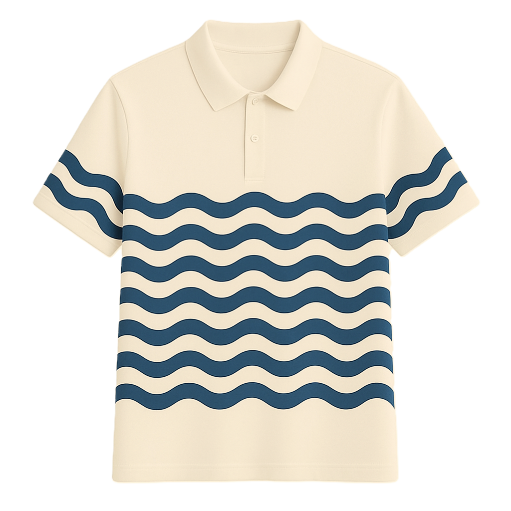 Uniforme Homme Polo Standard Crème,bleu