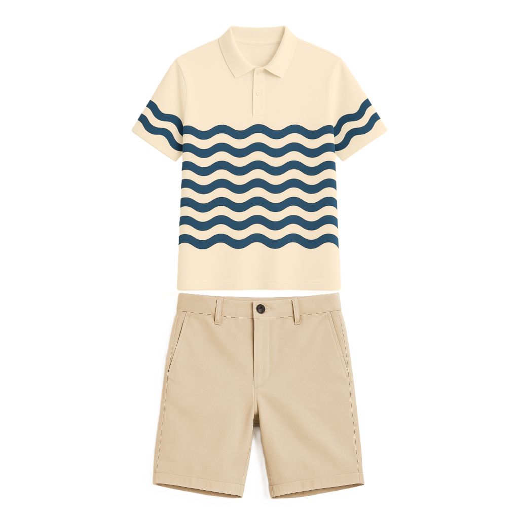 Uniforme Homme Polo Standard Crème,beige