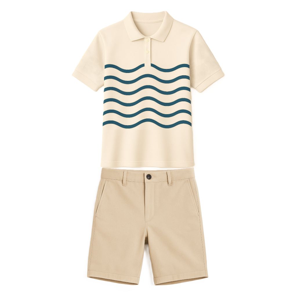 Uniforme Homme Polo Fine Fit Crème,beige